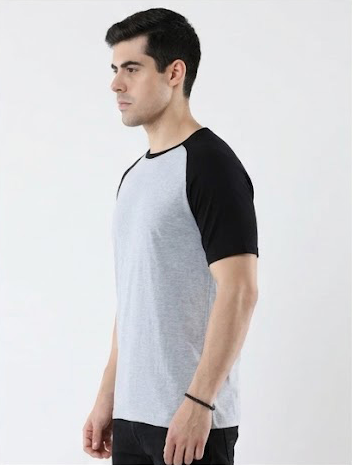 Men’s 100% Cotton Raglan Half Sleeve Top