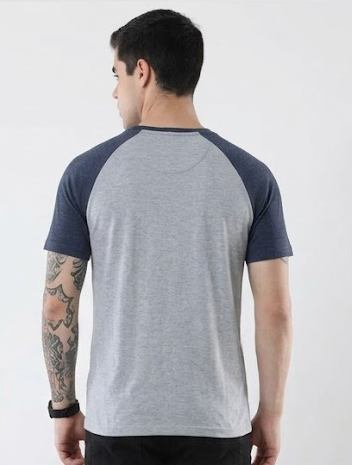 Men’s 100% Cotton Raglan Half Sleeve Top