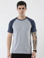 Men’s 100% Cotton Raglan Half Sleeve Top