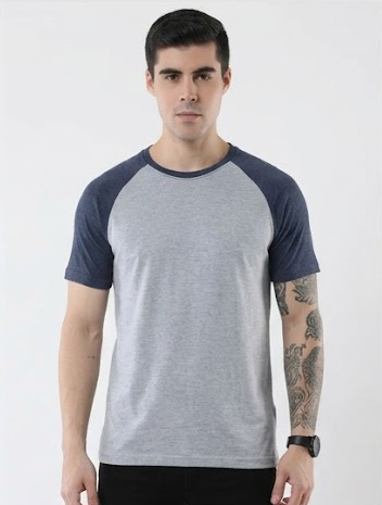 Men’s 100% Cotton Raglan Half Sleeve Top