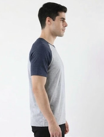 Men’s 100% Cotton Raglan Half Sleeve Top