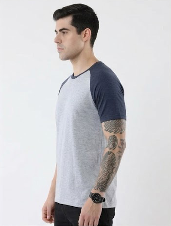 Men’s 100% Cotton Raglan Half Sleeve Top