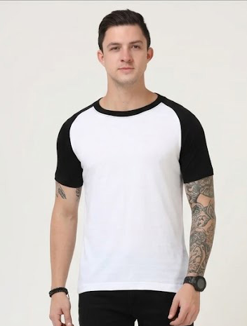 Men’s 100% Cotton Raglan Half Sleeve Top