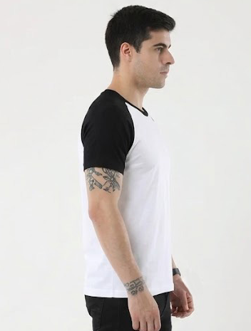 Men’s 100% Cotton Raglan Half Sleeve Top