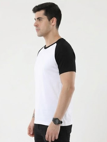 Men’s 100% Cotton Raglan Half Sleeve Top