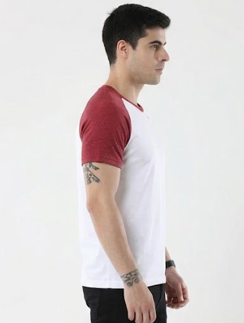Men’s 100% Cotton Raglan Half Sleeve Top