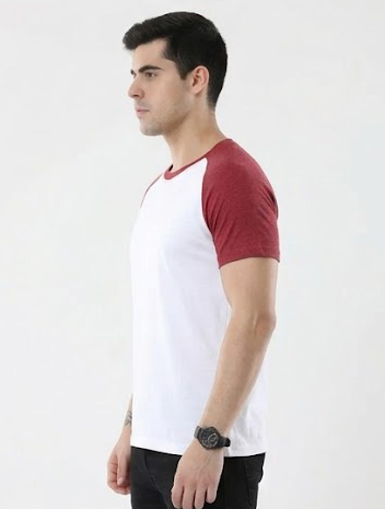 Men’s 100% Cotton Raglan Half Sleeve Top
