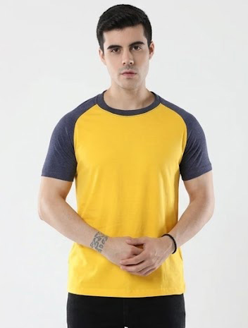 Men’s 100% Cotton Raglan Half Sleeve Top