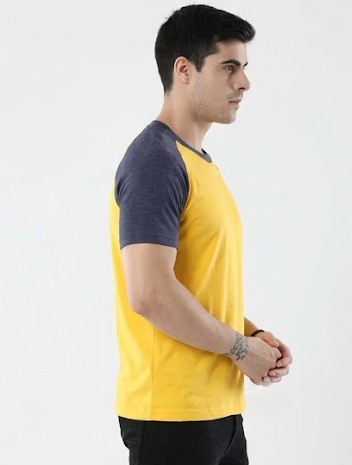 Men’s 100% Cotton Raglan Half Sleeve Top