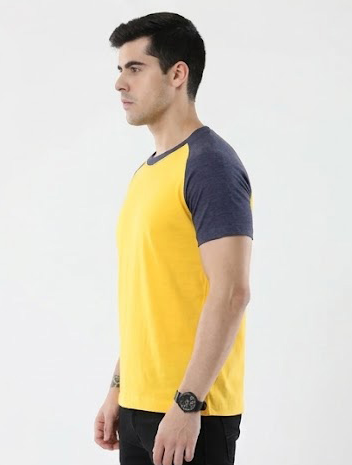Men’s 100% Cotton Raglan Half Sleeve Top