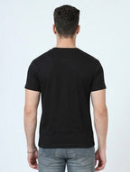 Solid V-Neck T-Shirt for Men - 100% Cotton