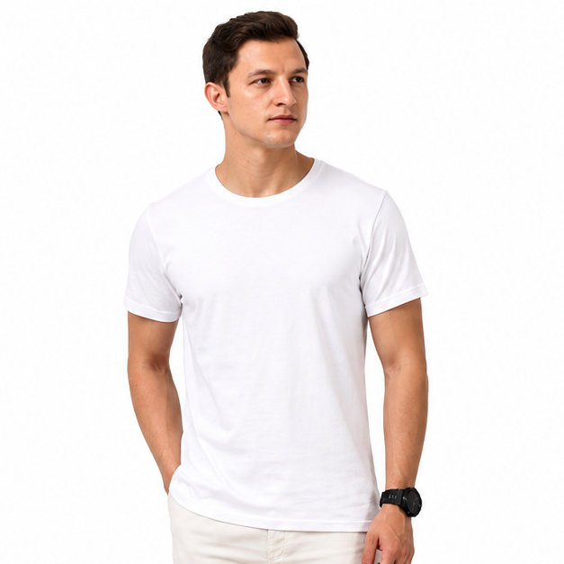 Platinum 180 Super Delicate Cotton Unisex Round Neck Short Sleeve Tee