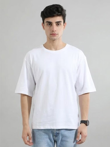 Basics Oversized Tee – Pure Cotton, Relaxed Fit
